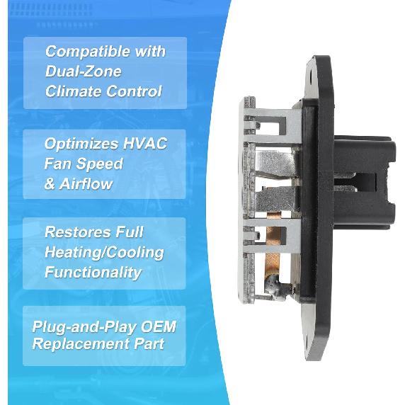 HVAC Blower Motor Resistor for Toyota Corolla 2009-2019 for Toyota RAV4 2006-2014 Heater/AC Blower Resistor Replace RU756/8713852030/JA1778