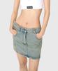 MARINE SERRE (W) Moon Laser Denim Mini Skirt Light Beige