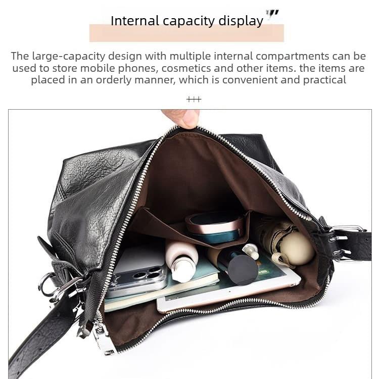 Soft leather large capacity tote bag women's shoulder messenger bag