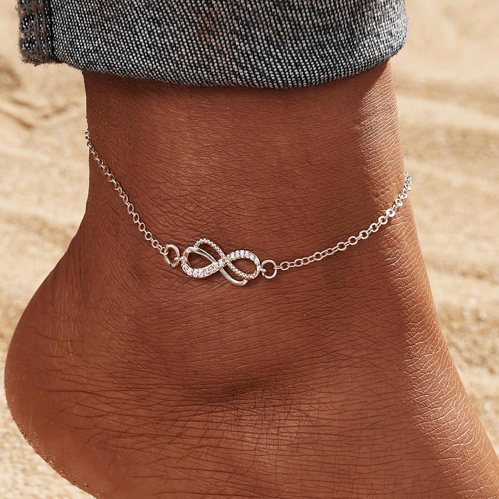 Retro Multi-layer Butterfly & Star Fishbone Women's Tassel Anklet Set