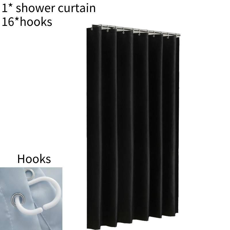 Luxurious Polyester Waterproof Shower Curtain With Hooks In Minimalist Modern Design