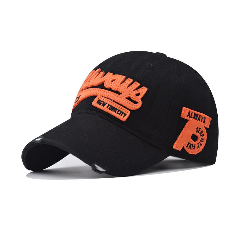 

Streetwear Cotton Baseball Hat With Letter Embroidery For Casual And Outdoor Use чёрный