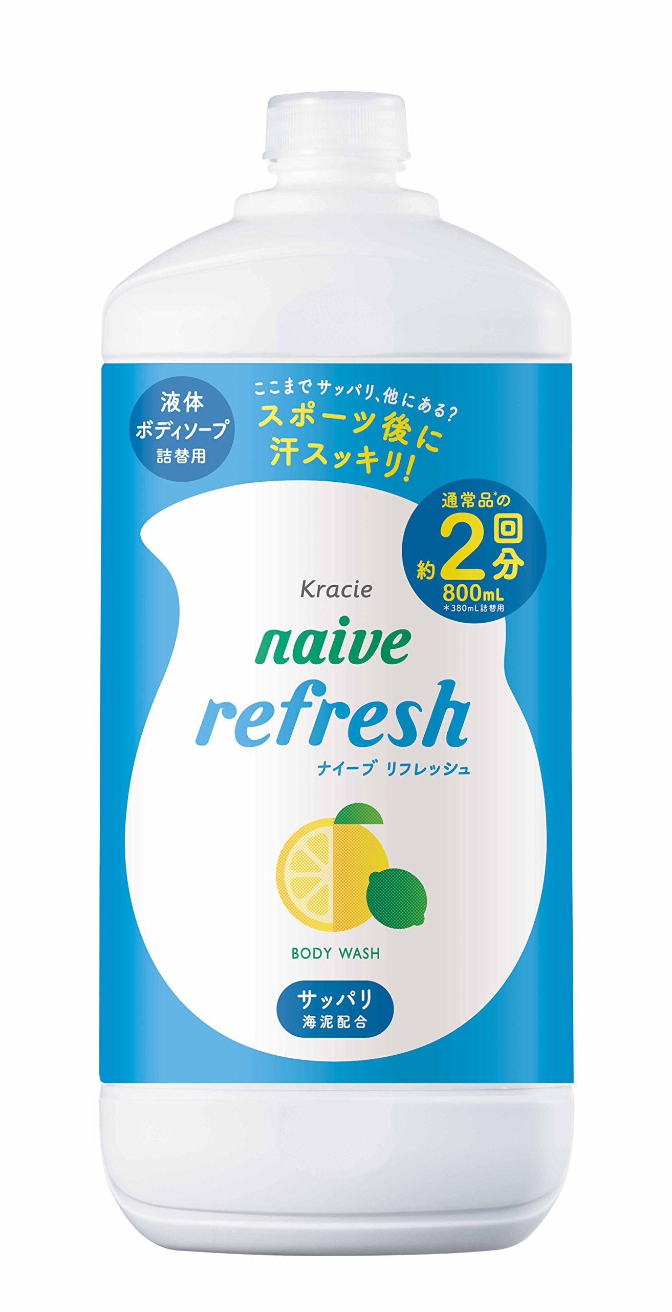 Naive Refresh Body Soap (with sea mud) Refill 800mL