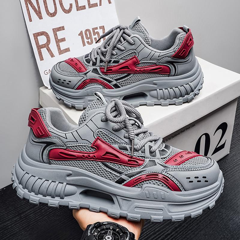 Chunky Sneakers Four Seasons New Breathable Light Soft Sole Anti Slip Outdoor Walking Shoes Fashion Cusual Running Sports Shoes