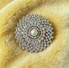 Delicate Round Shape Brooch for Women Men Fashion Rhinestone Brooches Pins Jewelry Accessories Party Gifts
