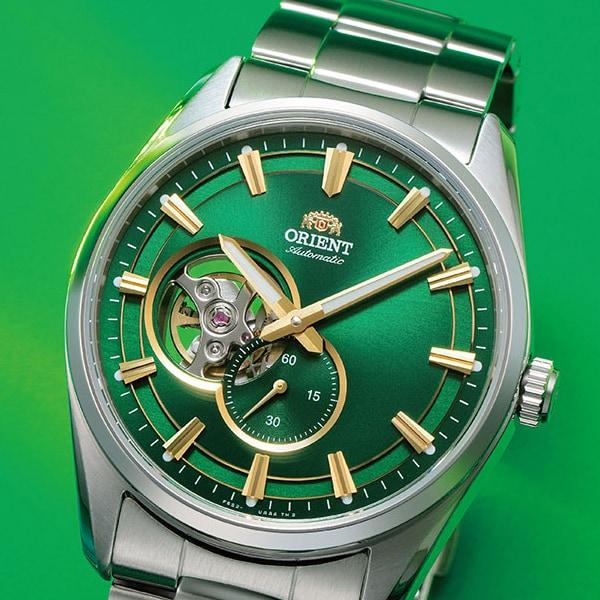 Orient Men's RN-AR0008E (Contemporary Semi-Skeleton Men's Metal) Round Watch Silver Stainless Steel