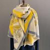 Thickened Warm Imitation Cashmere Scarf Women'S Autumn And Winter Chinese Style Floral Temperament Versatile Shawl To Keep Out The Cold Neck Scarf
