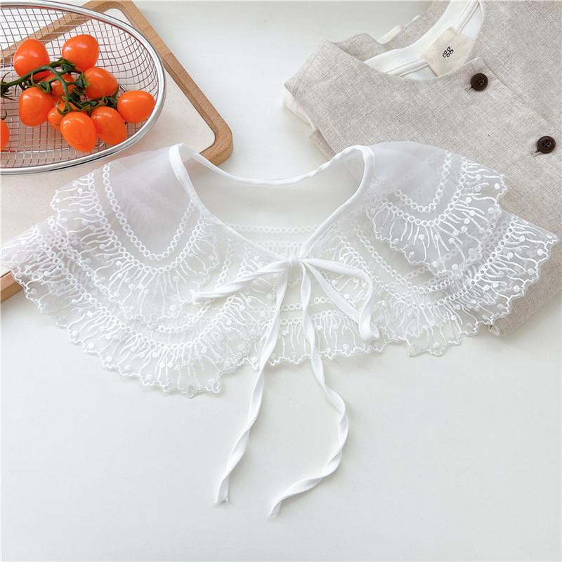 Lace Fake Collar Shoulder for Women Blouse Dress Shirt T-shirt Vest Jacket Detachable Collars Scarf Shawl Decoration Scarves