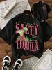 Salty Tequila Printing Tshirt Unisex Summer Tops Comfortable Soft Oneck Short Sleeve Casual Unisexs Clothes