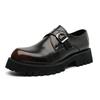 Autumn Leather Shoes Platform British Style Business Dress Black Casual One-pedal Trend Korean Version Men's Shoes 39569-A
