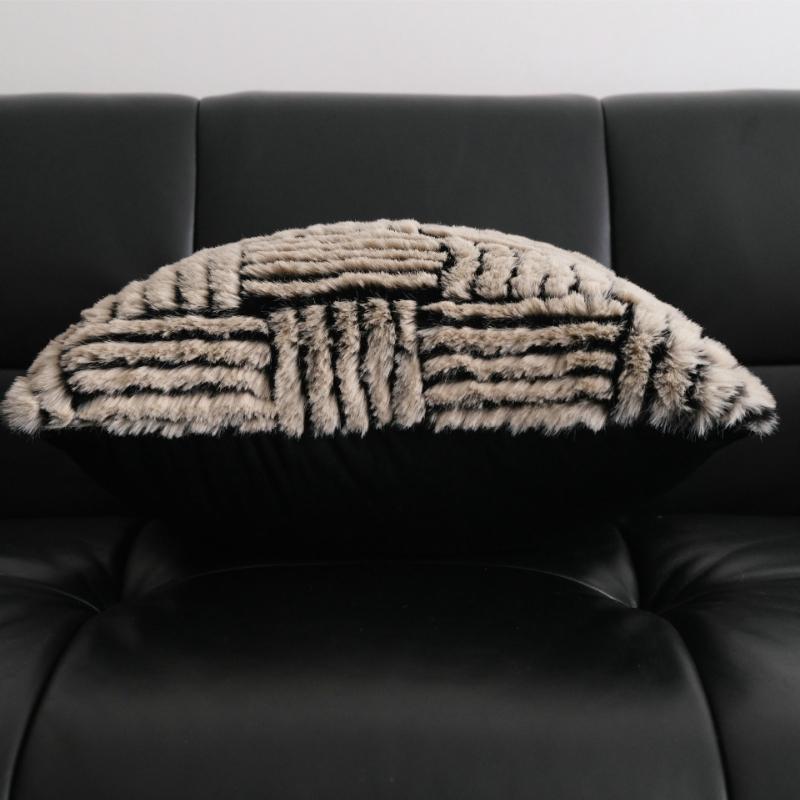 30X50/45X45/50X50CM Cream Plush Throw Pillow Cover Light Luxury Soft Waist Cushion Cover Decor Home Decorative Pillowcase