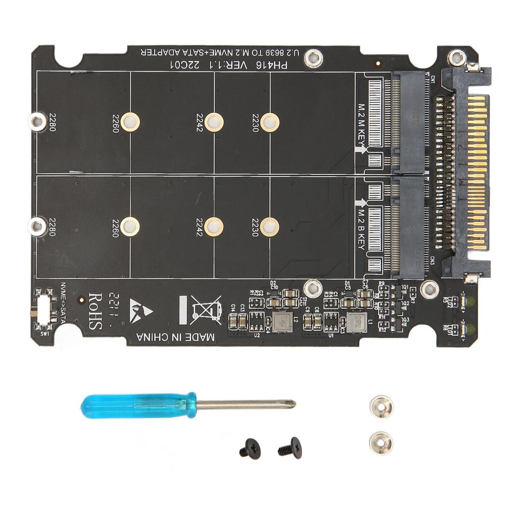 NVME U.2 To Combo NGFF M.2 SATA PCIe SSD Adapter 40Gbps Stable Operation SFF8639 SSD Adapter for