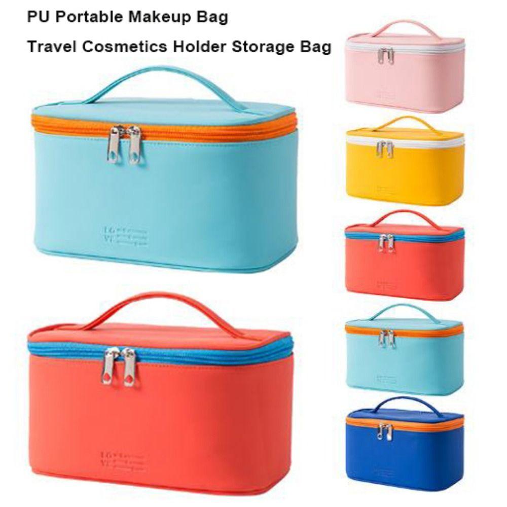 Waterproof Travel Cosmetics Holder Portable Women's Grooming Bag High Quality PU Makeup Bag