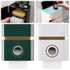 1Pcs Wall Mount Toilet Paper Holder Waterproof Bathroom Tray Shelf New Roll Paper Storage Box