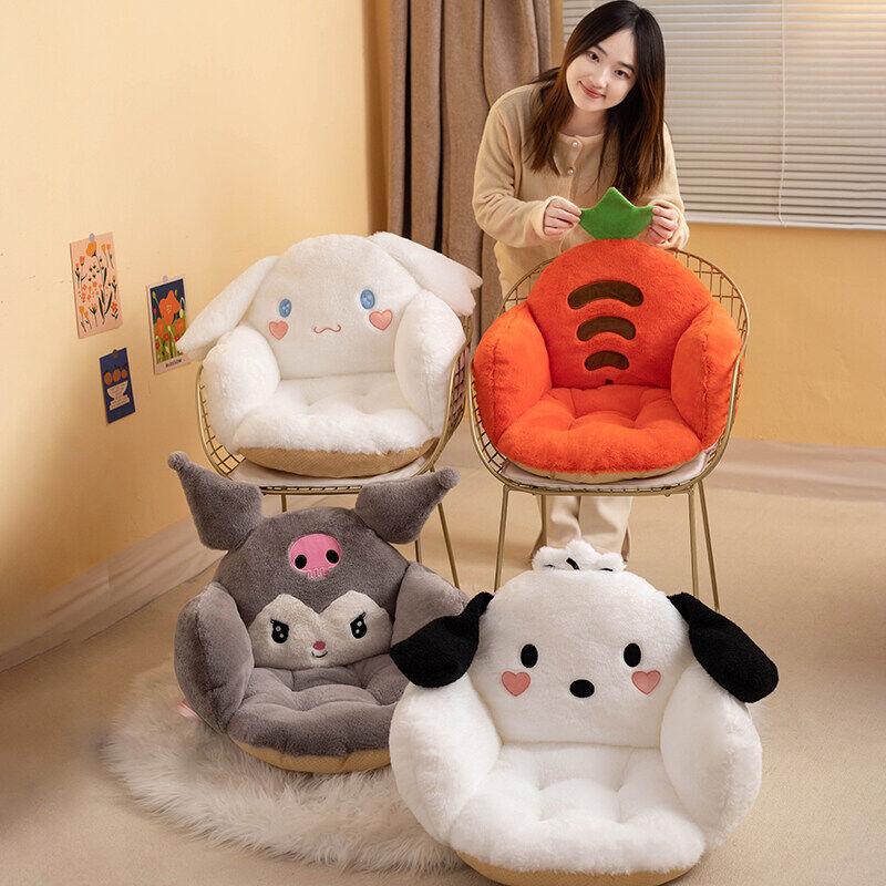 Cartoon Unicorn Half-Wrapped Seat Cushion Back Support Cushion Non-Slip Office Chair Pad Cute Animal Lumbar Pillow Gift