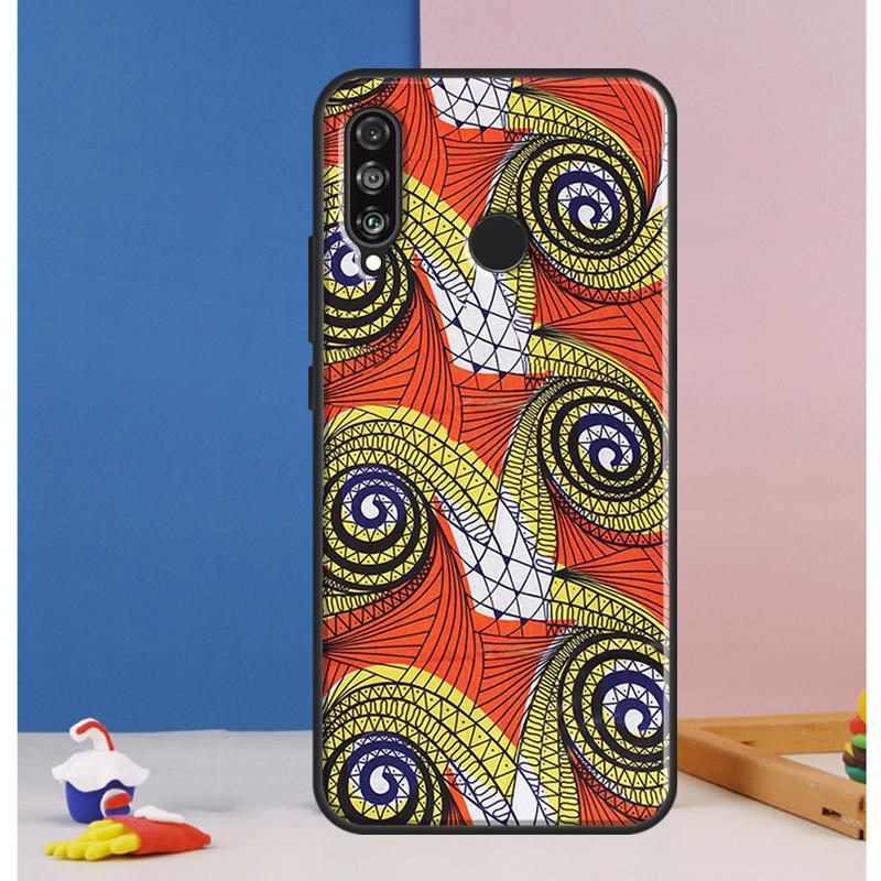 African Style Fabric Print Case For Huawei Nova 10 9 SE 8i 11i 12i 12s Y60 Y61 Y70 Y90 Y72 Y73 Y91 P60 Pro P30 P40 Lite