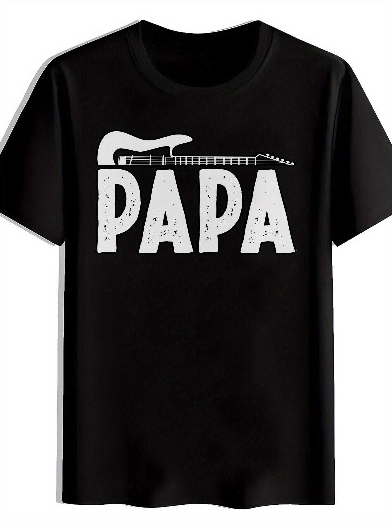 Black T-shirt with Vintage Rock Band Graphic -  PAPA  Design XXXXL
