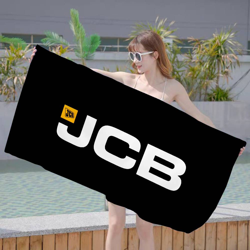Bagger J-JCB Logo Anime Strand Handtuch Weiches Saugfähiges Waschlappen Kindergeschenke für Kinder Reisen Camping Fitnessstudio