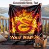 Flannel Blanket Galatasaray FC Print Custom Name Text Soft Throw for Sofa Bed