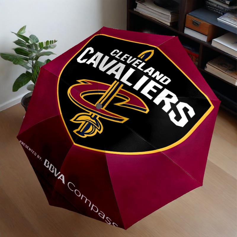 football Cavaliers Logo Umbrella 8-Frame for Travel, Camping, Casual Lightweight Portable Umbrella, Essential for Every Family Holidays Gift