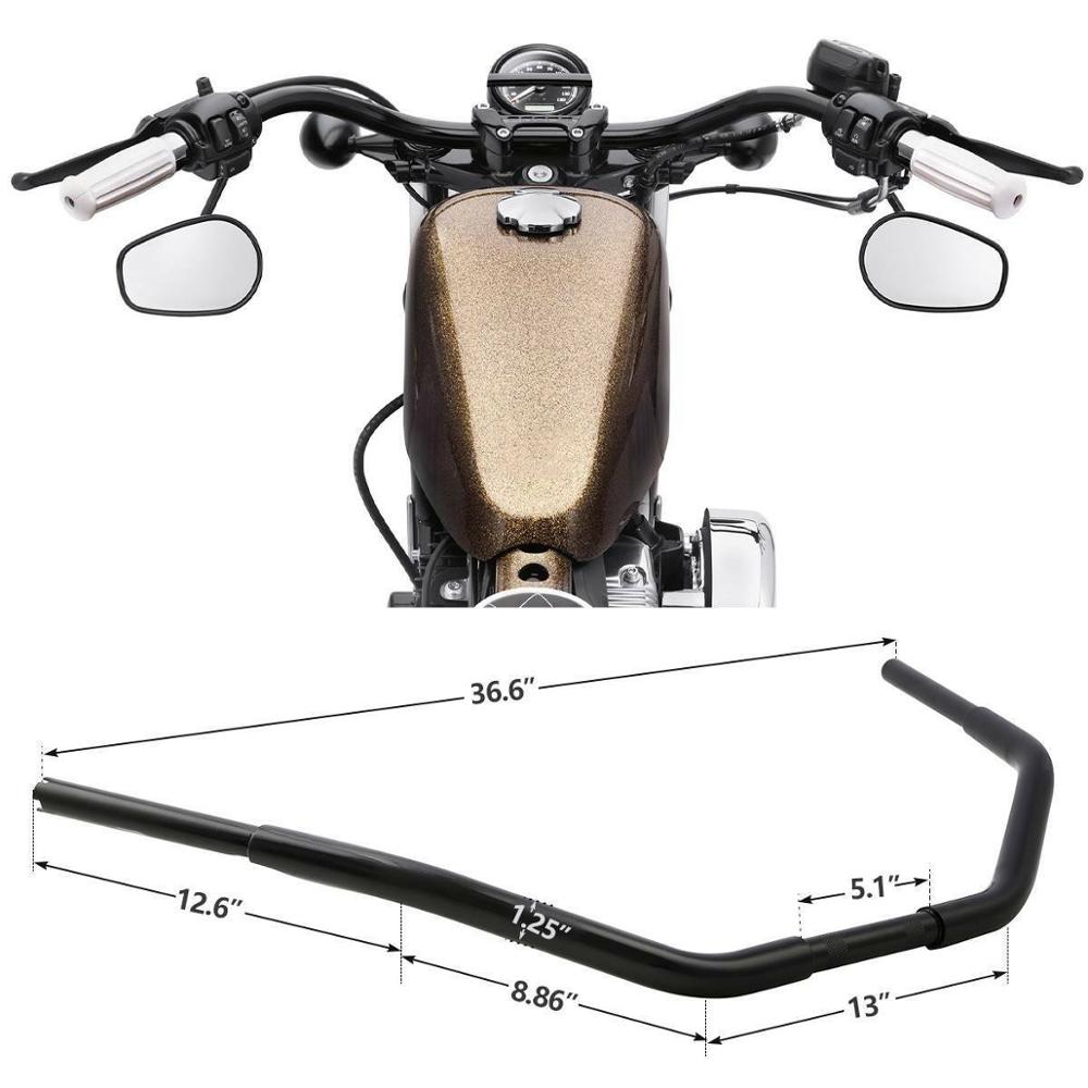 Motorcycle 3.5" Rise 1 1/4'' Fat Handle Bar For Harley Road King Sportster XL 883 1200 Softail Dyna