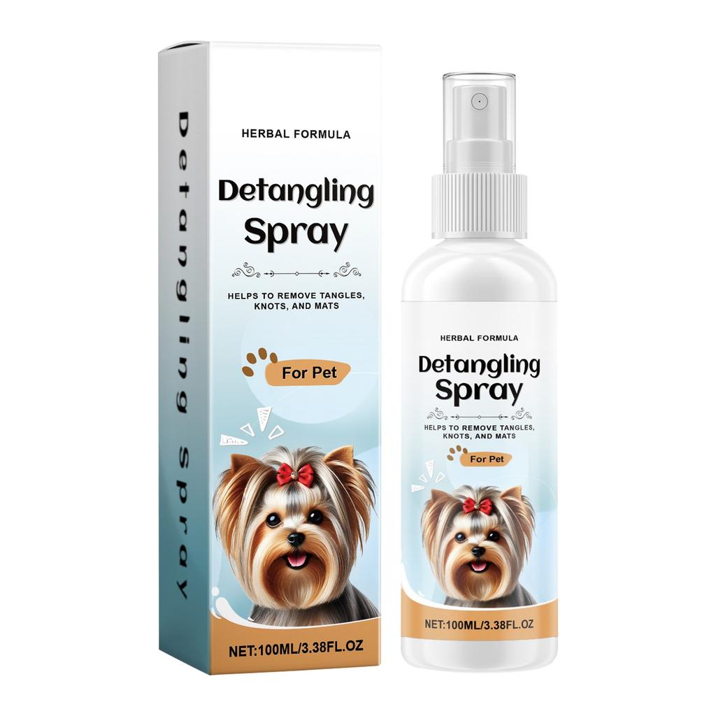 Sprej na odstraňování uzlů u psů, sprej na odstraňování chlupů pro psy a kočky, kondicionér pro psy, odstraňující a uhlazující chlupy, 100 ml