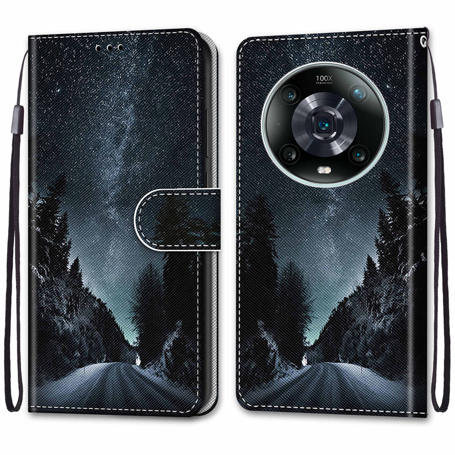 

Роскошный окрашенный кожаный чехол-книжка, защитный чехол для Honor 90 Pro/Honor X6A X7A X9A X8A X8 X50 X6B X7B/Honor Play 8T Play 7T/Magic6 Lite Honor Magic5 Lite