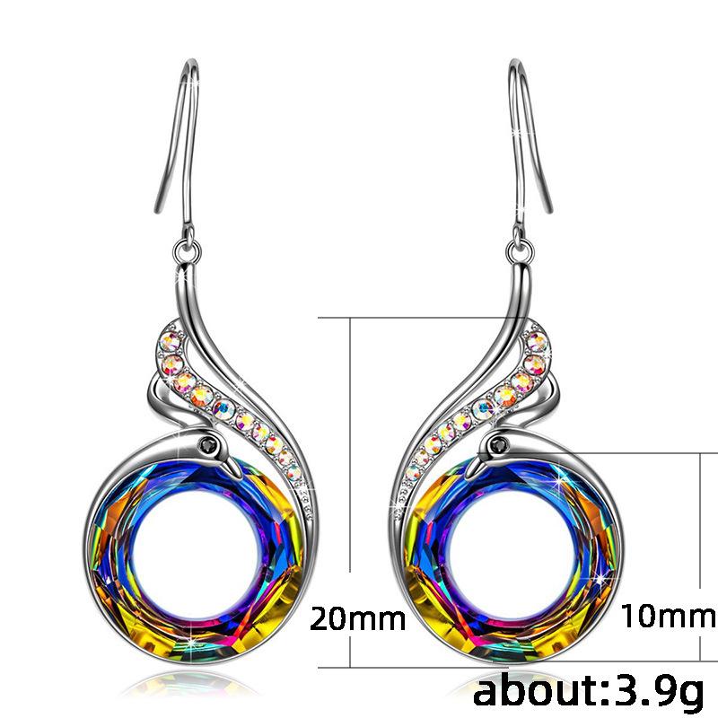 Recommended Beautiful, Unique And Simple Peacock Shape Earrings, Earrings, Colorful Creative Earrings