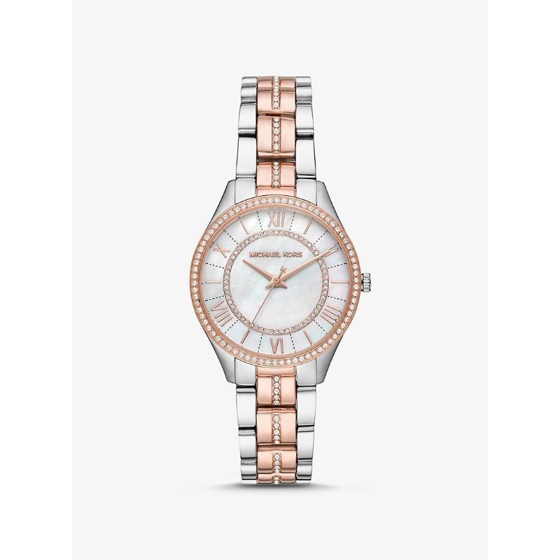 Michael Kors Mini Lauryn Pavé Two-Tone Watch MK3979 розового золота