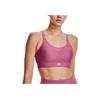 Under Armour Infinity Logo Print Medium Support Sports Bra Women Underwear Pink 1373858-669