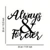 Metal Wall Art Always Forever Vintage Plaque Romantic Gift Home Decor