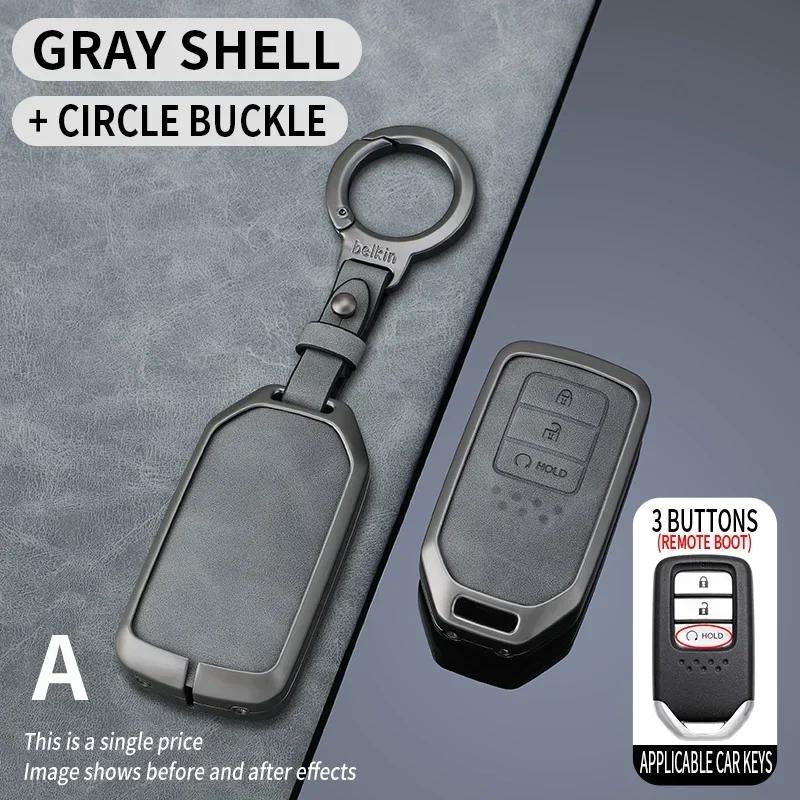 Shell Fob For Honda Fit Jazz Shuttle Gp2 Spada Stepwgn Rg1 Freed Spike Ge6 Zinc Alloy Leather Car Remote Case Key Cover Keyless