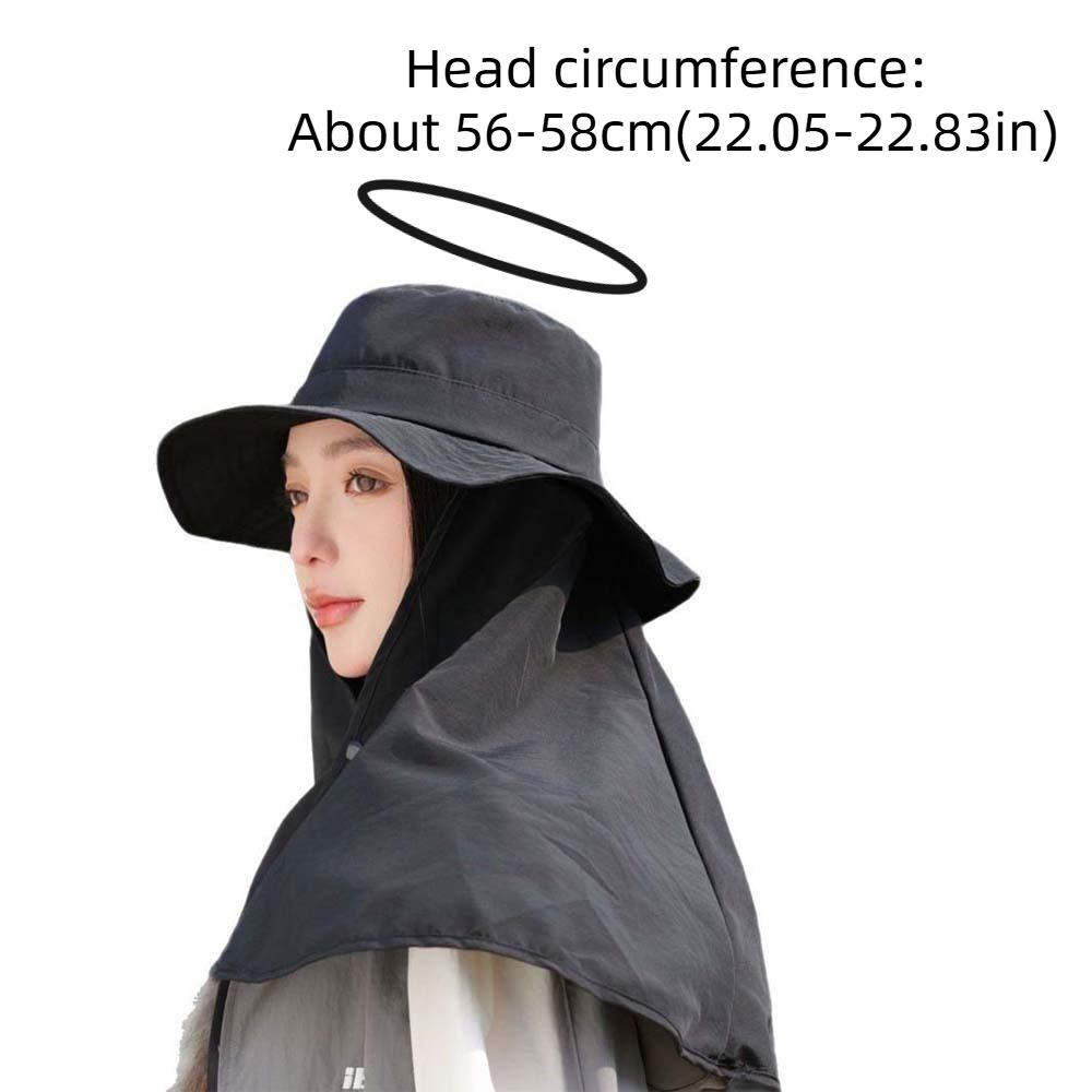 Fashion Wide Brim Shawl Fisherman Hat Breathable Bow Hiking Bucket Hat Sunscreen Elastic Mountaineering Cap Camping