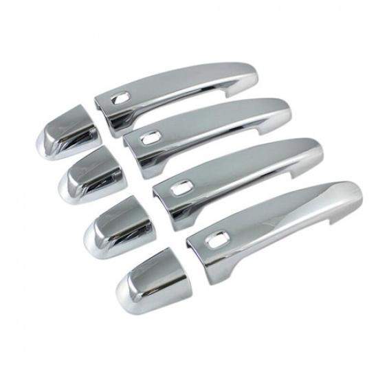 Chrome ABS Door Handle Cover with Smart Key Hole For Chevrolet Equinox 2018-2021