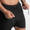 Sports Shorts Solid Color Loose Drawstring Summer Quick Dry Zipper Pockets Shorts for Fitness