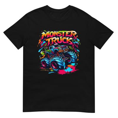 Monster Truck Retro Colorful Graffiti Toddlers Youth Adults TShirt
