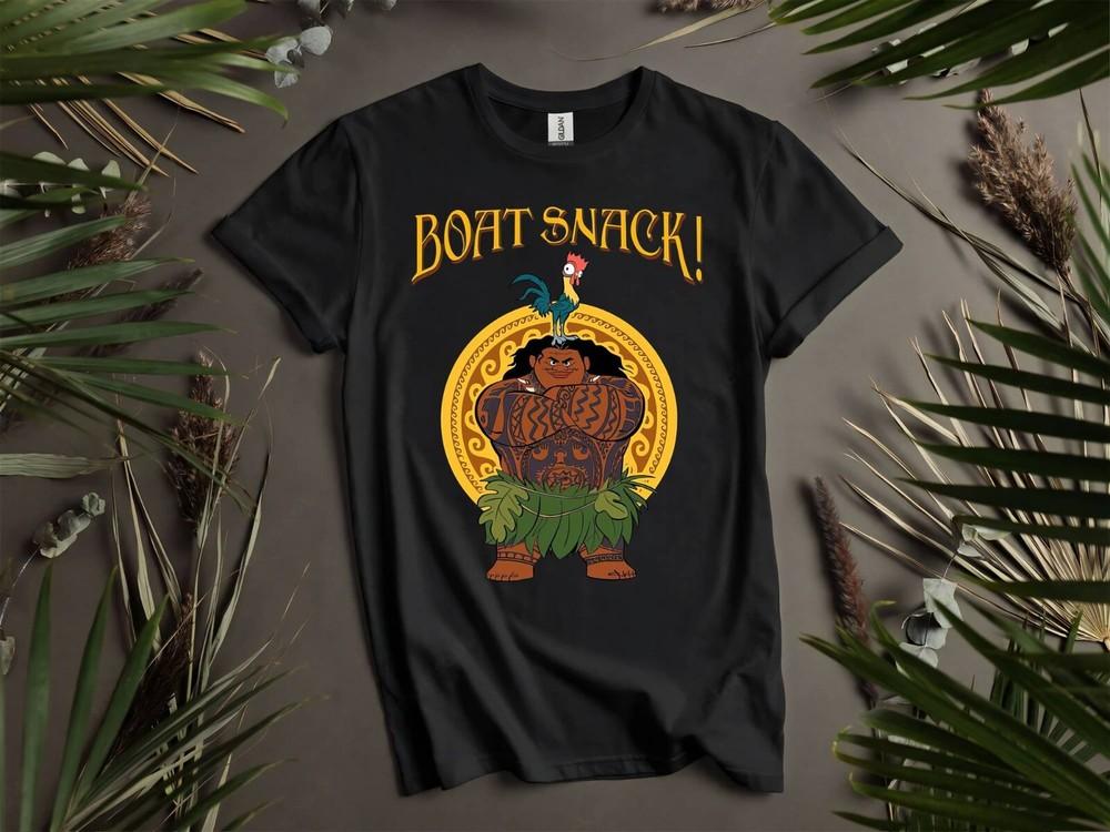 

Забавная футболка с Мауи и Хей-Хеем, лодка, перекус, футболка, мужская, женская, унисекс, K489 S