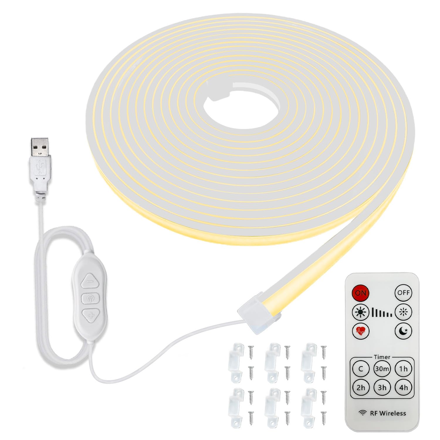 

Guosan COB LED Strip Light, Tube, Linear Light, Strip, LED Neon Light, Waterproof, Flexible, and Cuttable for Indoor and Outdoor Use (3000K, 2.5M)