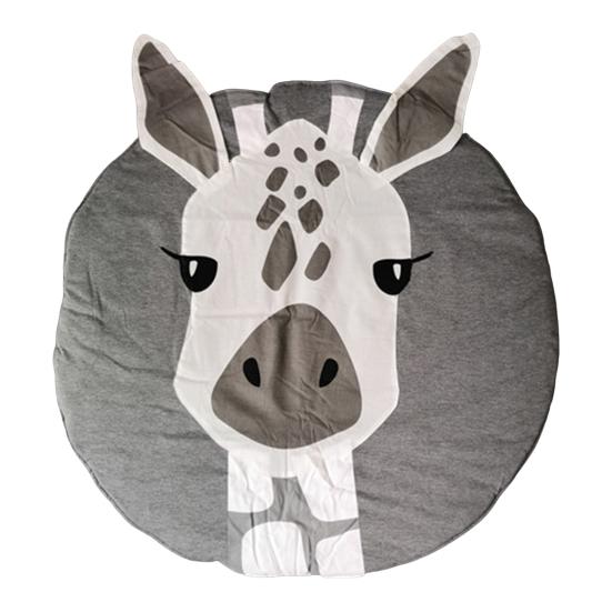 Bebek Oyun Matı Yumuşak Malzeme Bebek Emekleme Pedi Dairesel Tasarım Hayvan Desenli Bebek Aktivite Matı Bebek Emekleme Pedi