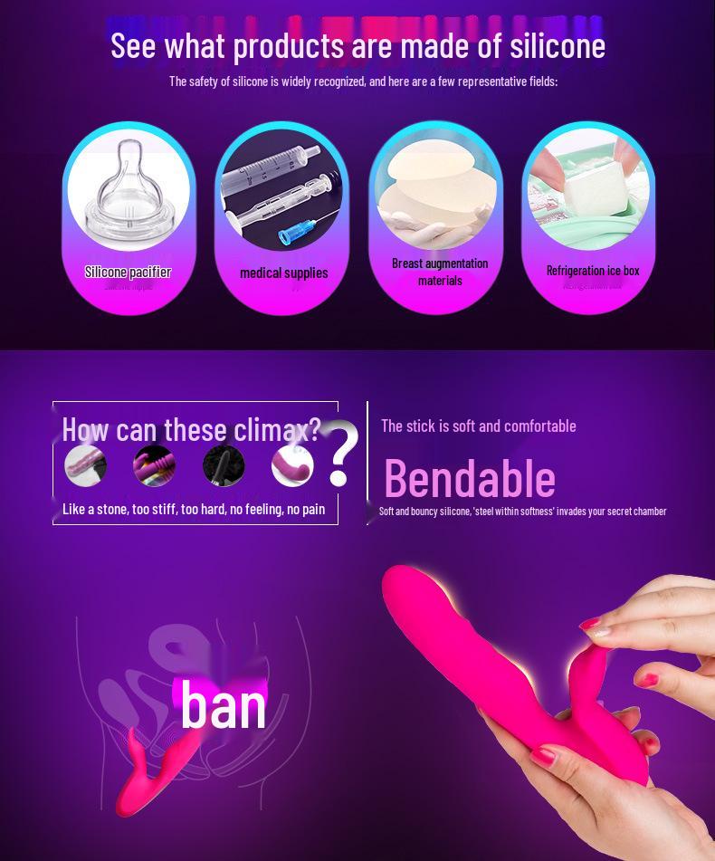 Double-Ended Electric Silicone Massager - Little King Kong Vibrator