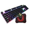 104/105 Keys Custom RGB Backlit Gaming Keyboard and Mouse Azerty Clavier Gamer Deutsche Tastatur Wired for Gamers