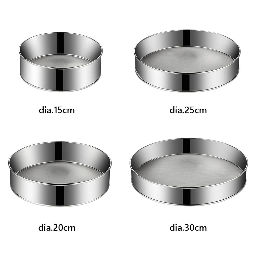 Stainless Steel Flour Sieve Silver Handhold Strainer Sifters Mesh Flour Sifter  Kitchen Supplies