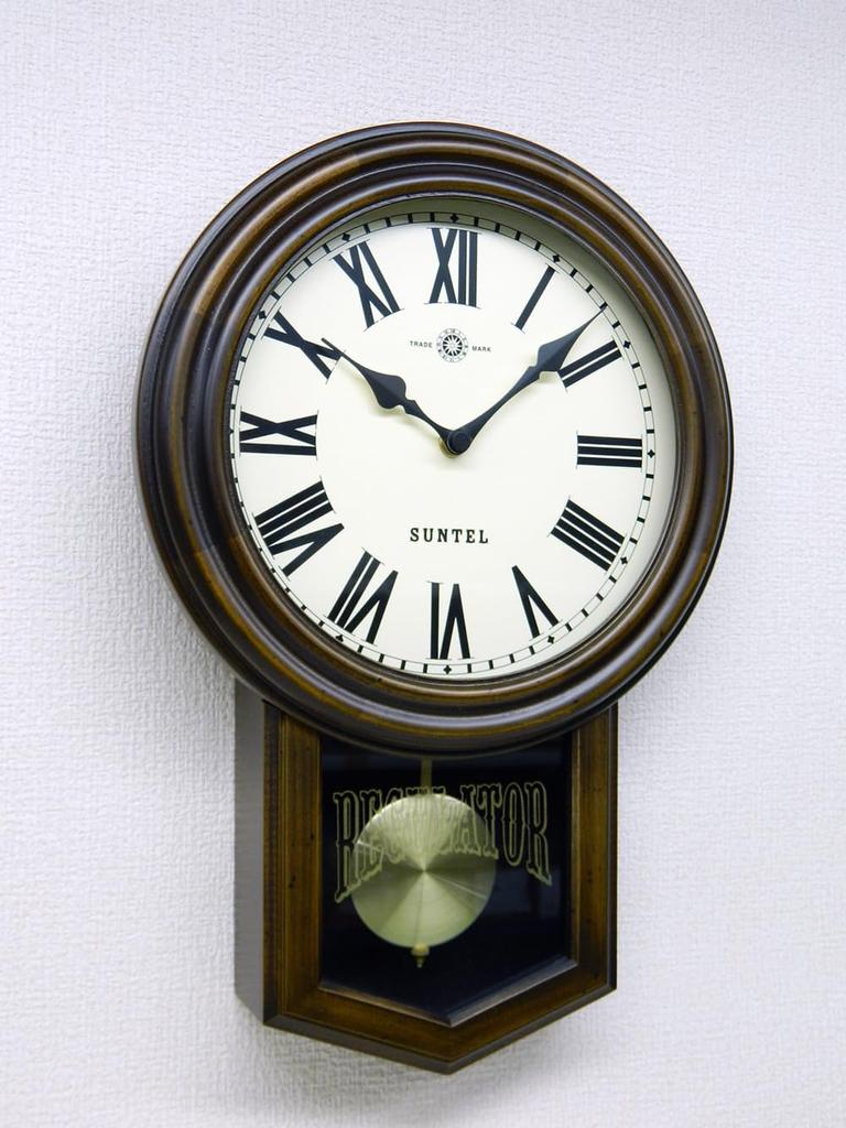Santell Japanese-made Modern Antique Pendulum Clock (Roman Letter Round Type) QL723R-AN