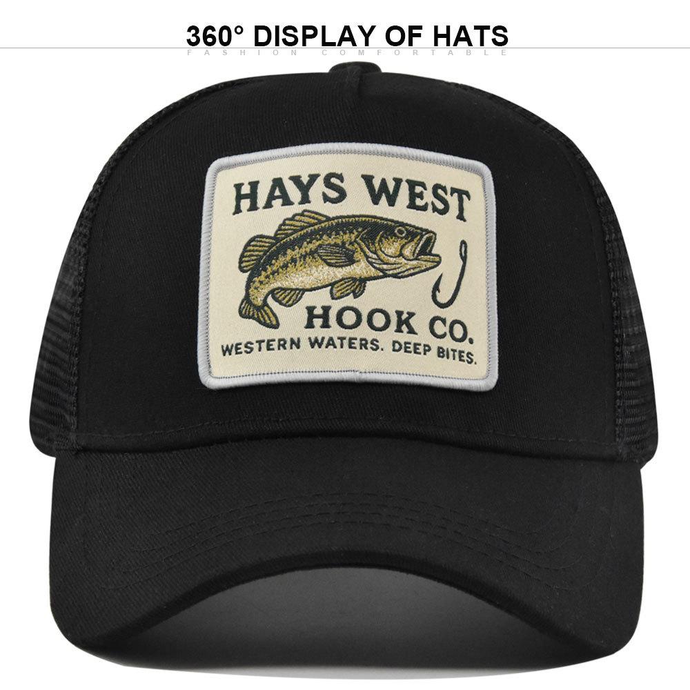 Generic Fishing Patch Trucker Hat Adjustable Mesh Back Baseball Cap