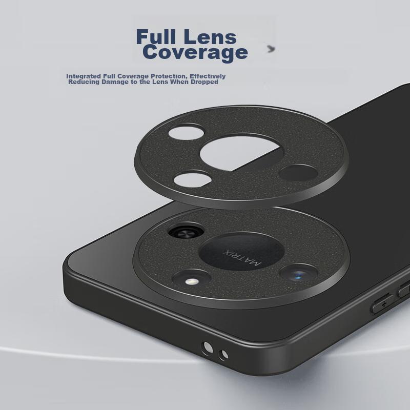 Phone Case for Honor X60, Honor X60 Protective Cover, Frosted Full Coverage Ultra-Thin Shockproof Anti-Fingerprint Personalized - Graphite Black