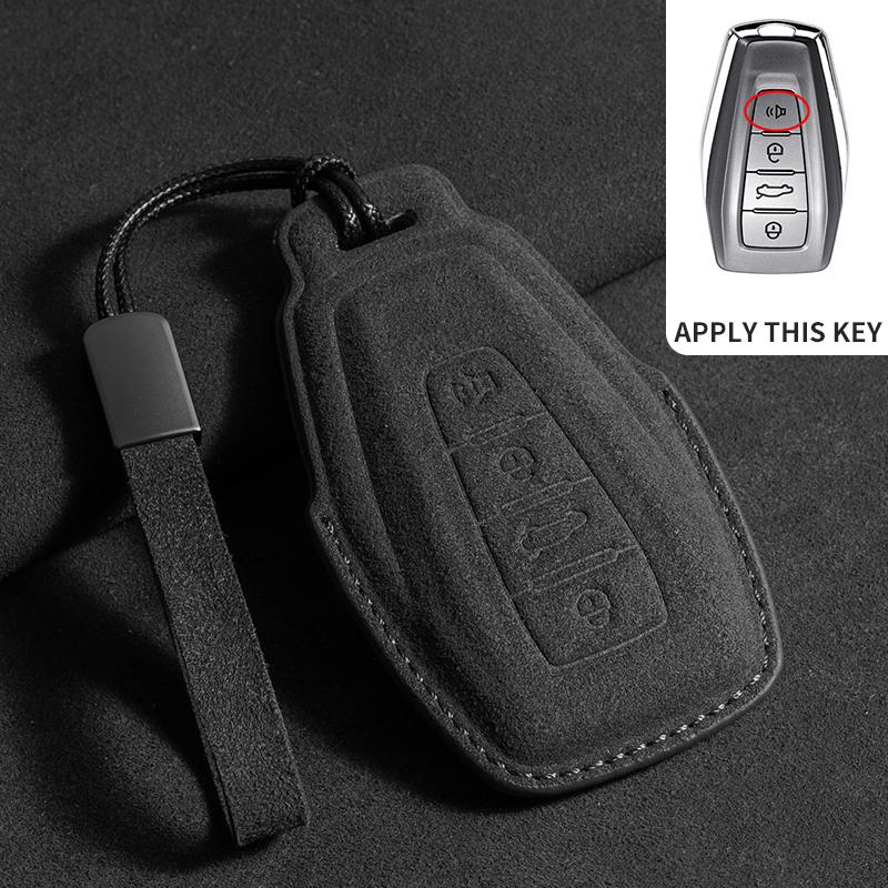 Car Key Case Cover For Geely Coolray 2024 X6 Emgrand  Hawk GX7 Car Key Holder Shell Accessories