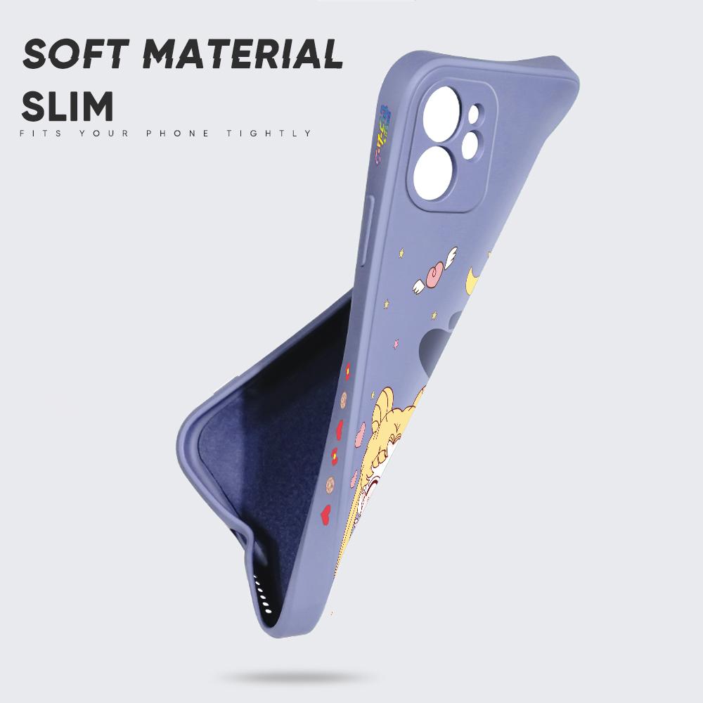 Cartoon Lovely Girl Phone Case for Redmi Xiaomi POCO Note 10 Pro 9 9A 9T 10C 8 7 11 Lite 5G X3 M3 Square Edge Soft Full Camera Protect Cover Case