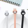 1pcs Hot Sale Rabbit Head 0.5mm Black Ink  Smooth Gel Ink Pen Student Stationary