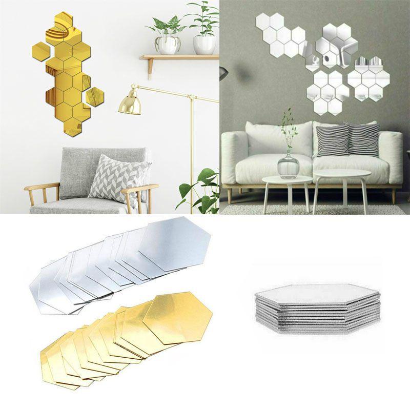 Fliesen 3d Spiegel Mosaik Wandaufkleber Selbstklebend DIY Schlafzimmer Kunst Aufkleber Zuhause