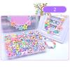 Children Amblyopia Candy Colors DIY Wear Beads For Bracelet Kids Toys Geometric Shape Personalized Jigsaw Puzzle